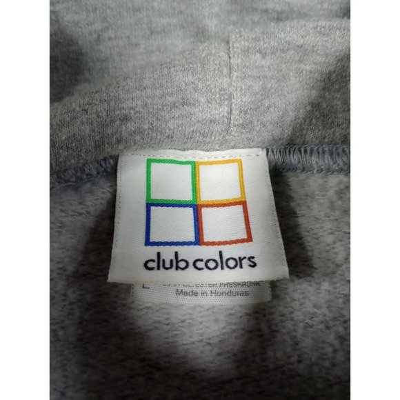 Vintage Michigan Wolverines Pullover Hooded Sweatshirt Gray Men's Large Helmet - Picture 4 of 10